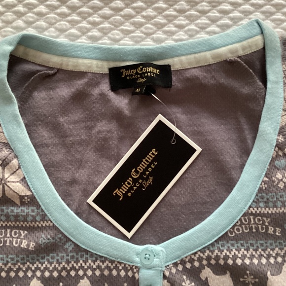 Juicy Couture Scottie Dog Fair Isle Thermal Pajamas - Size M - Picture 4 of 5